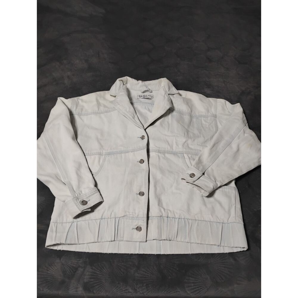 vintage Unique 80's S.B. II by Bitterman denim jacket SMALL Over Size Backpack